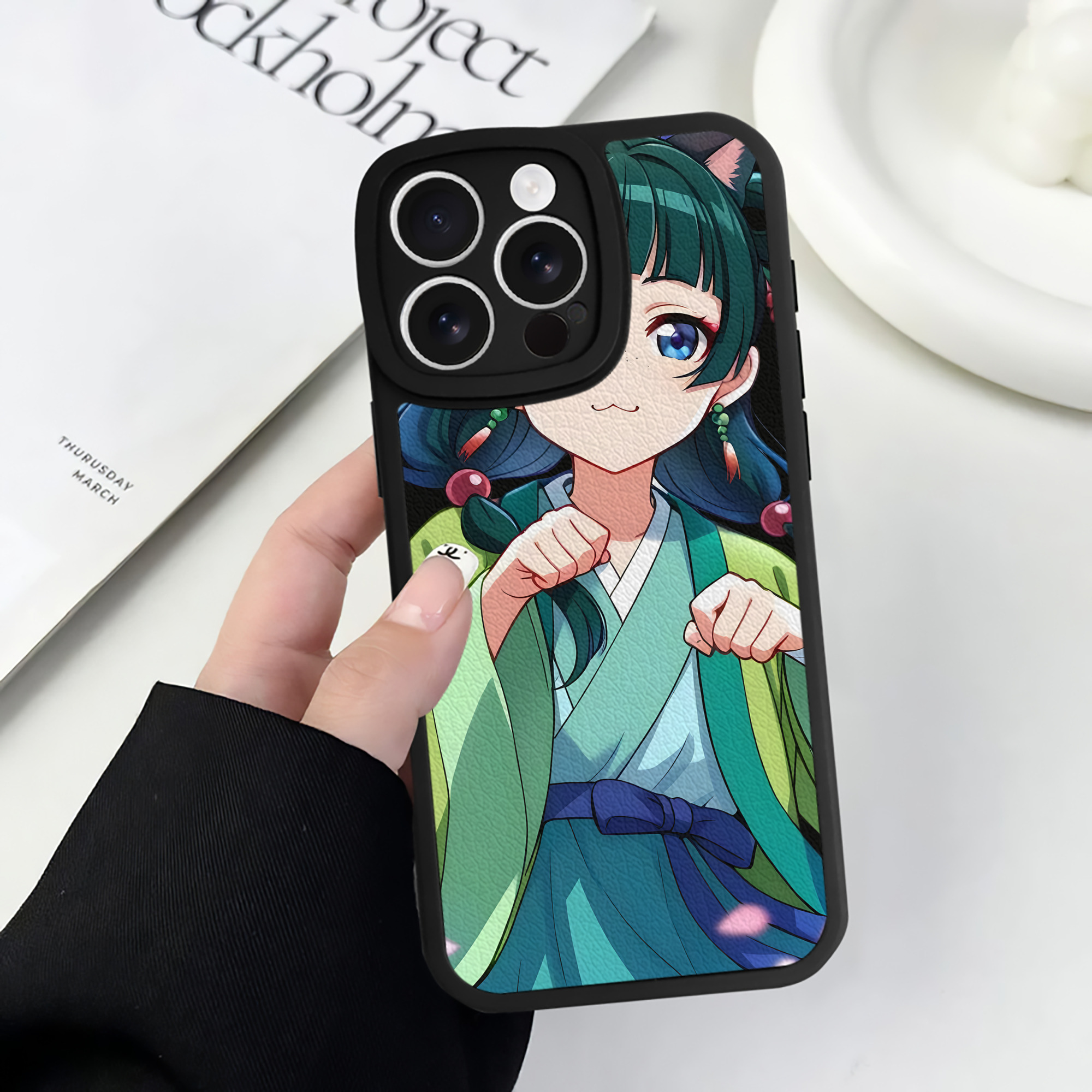 （画像用） 薬屋のひとりごと The Apothecary Diaries 【iPhone 16シリーズ対応】シリコンスマホケース（レザー調） 材質：シリコン